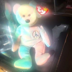 Ty Beanie Baby Peace Bear 1996 RARE BEAUTIFUL Color Transition